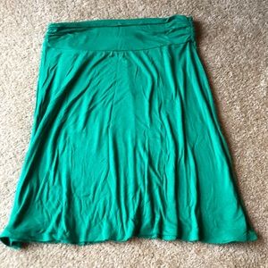 Green skirt - knee length